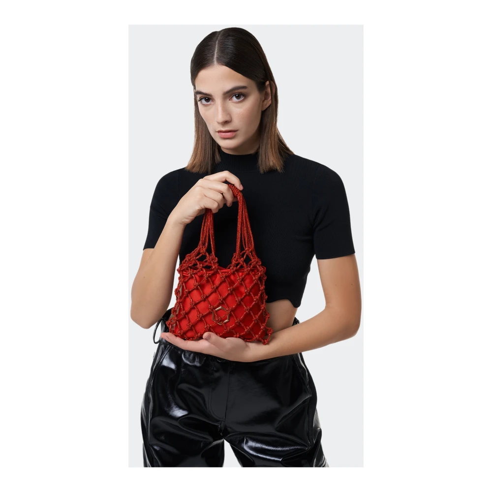 Hibourama Carrie Fonkelende Mini Tas Red Dames
