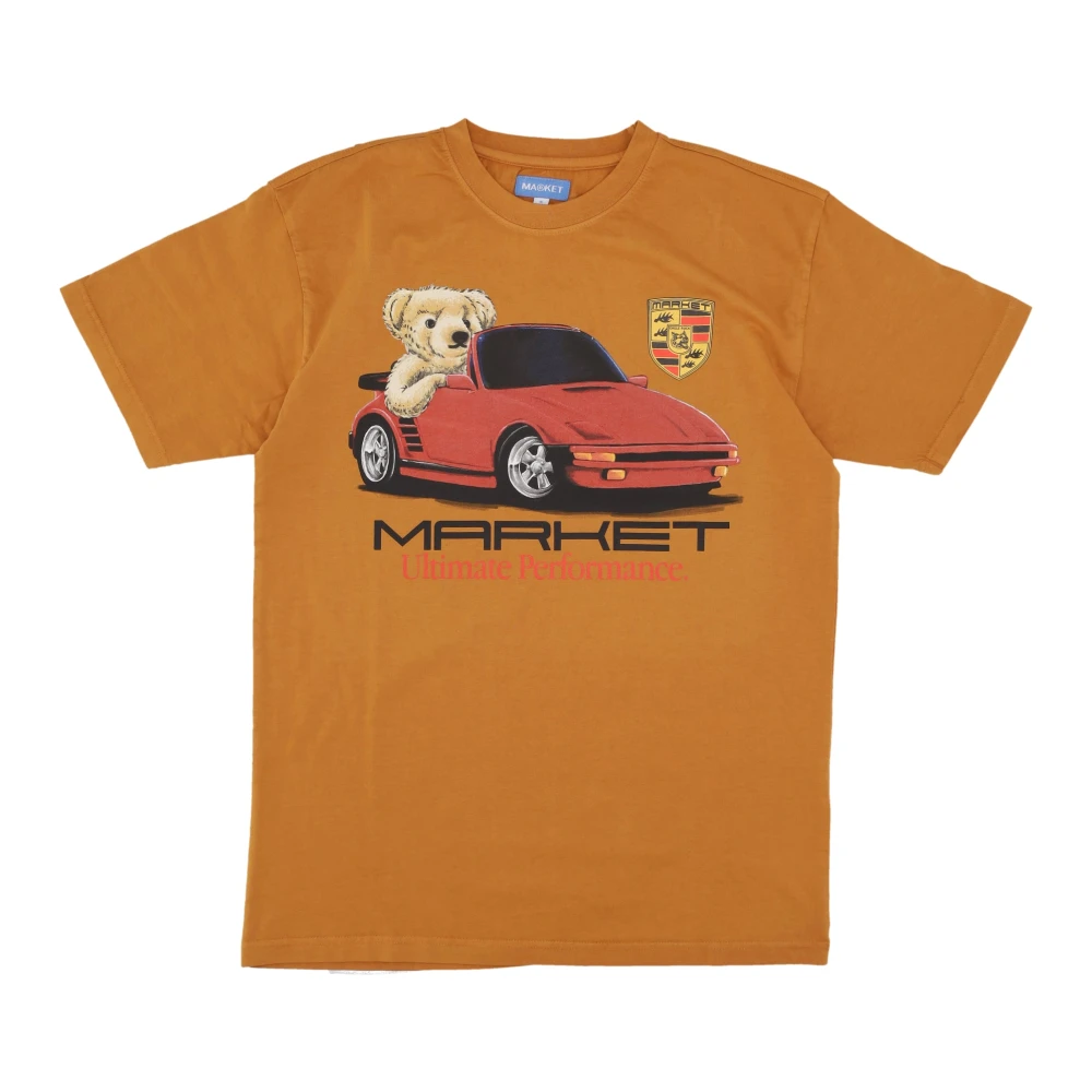 Market Earth Bear Tee Korte Mouw T-shirt Orange Heren