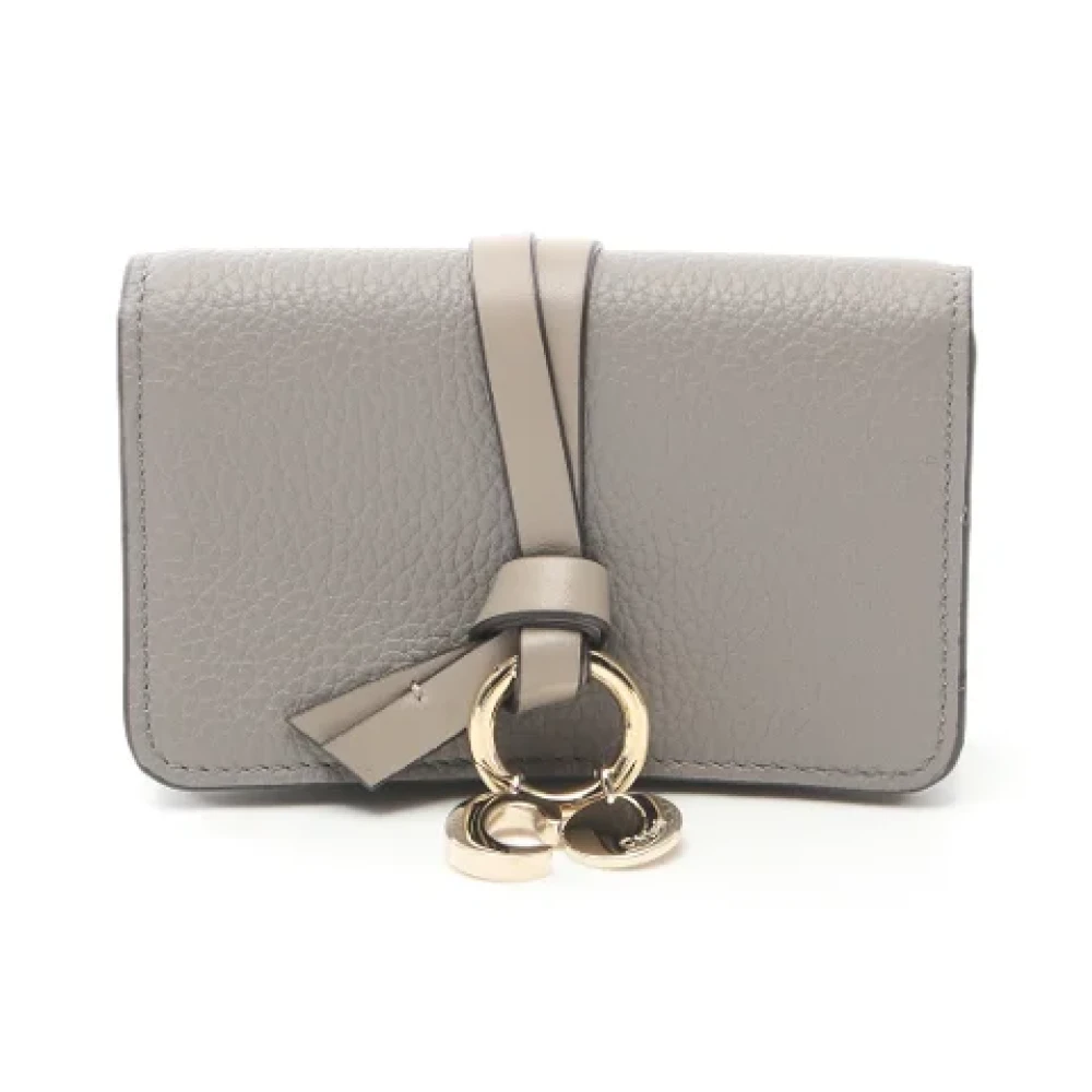 Chloé Pre-owned Leather wallets Gray Dames