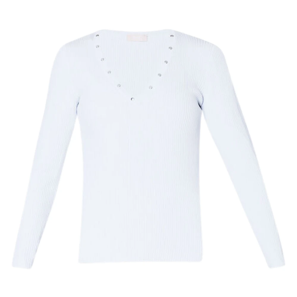 Liu Jo Round-neck Knitwear White Dames