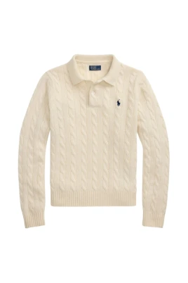 Beige Ull-Kashmir Tröja AW25