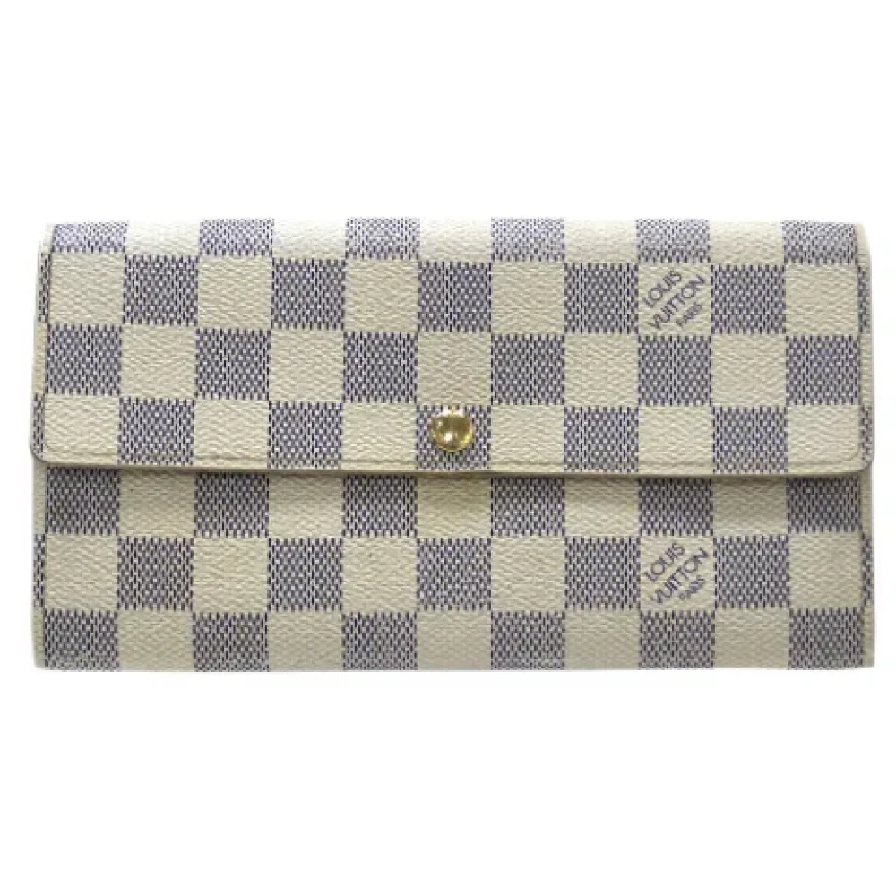 Louis Vuitton Vintage Pre-owned Cotton wallets White Dames