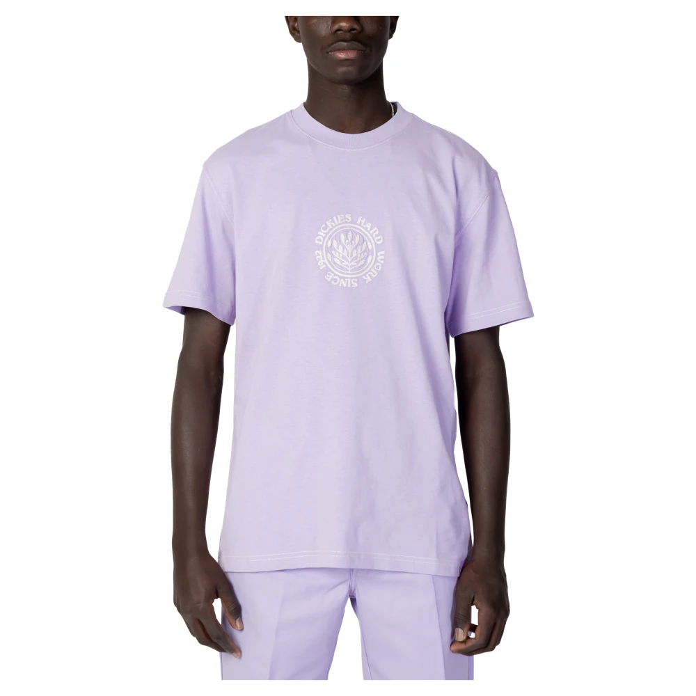 Dickies Katoenen Heren Tee Lente Zomer Collectie Purple Heren