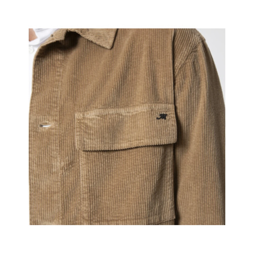 Mason's Bruine Corduroy Overshirt met knoopsluiting Brown Heren