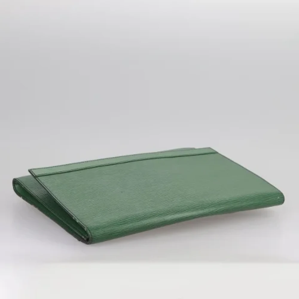 Louis Vuitton Vintage Pre-owned Leather clutches Green Dames