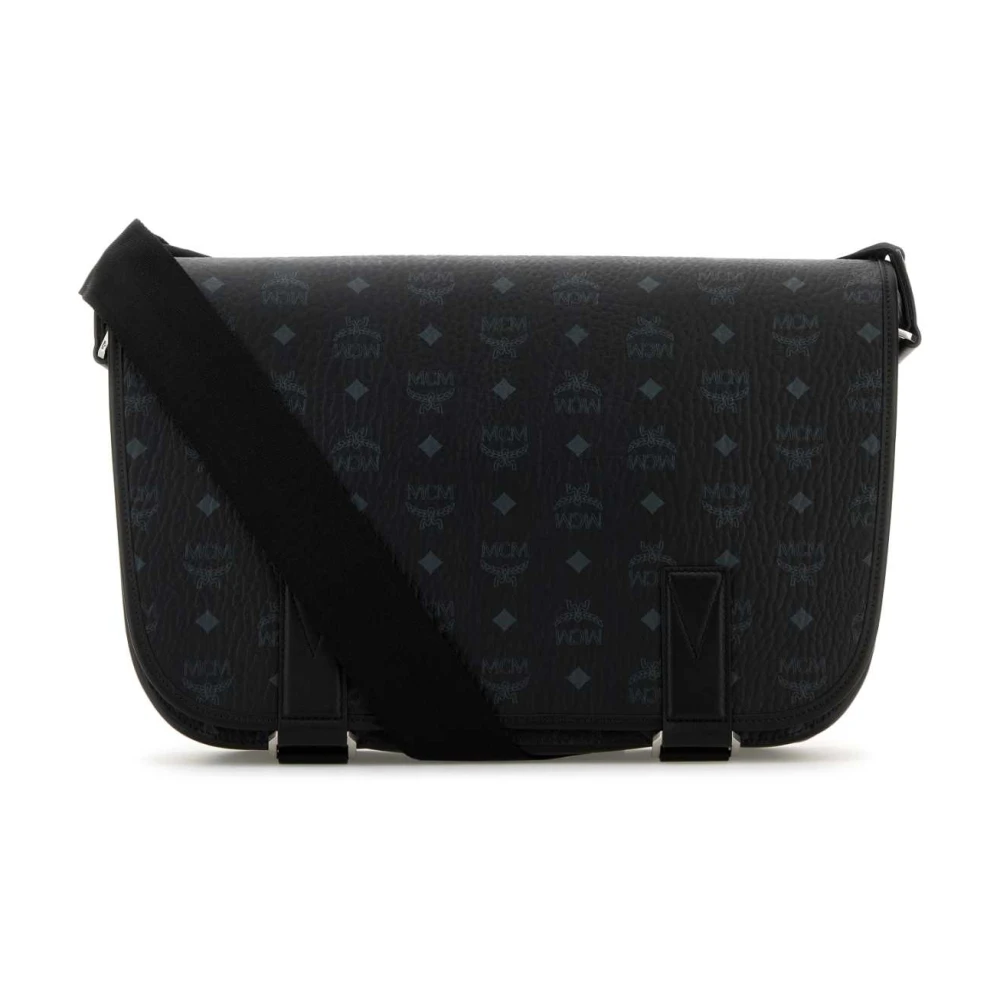 MCM Canvas Crossbody Väska Black, Herr