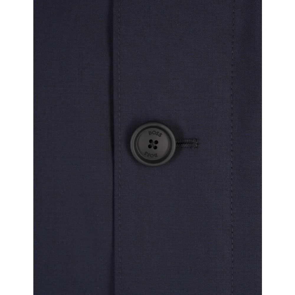 Hugo Boss Blauwe Wolblend Formele Jas Blue Heren