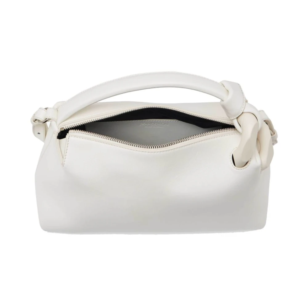 JW Anderson Gestructureerd Lederen Witte Top Handvat Tas White Dames