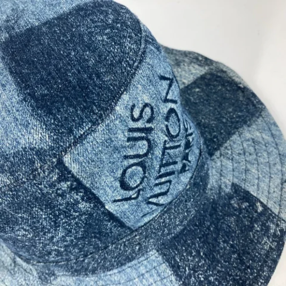 Louis Vuitton Vintage Pre-owned Cotton hats Blue Dames