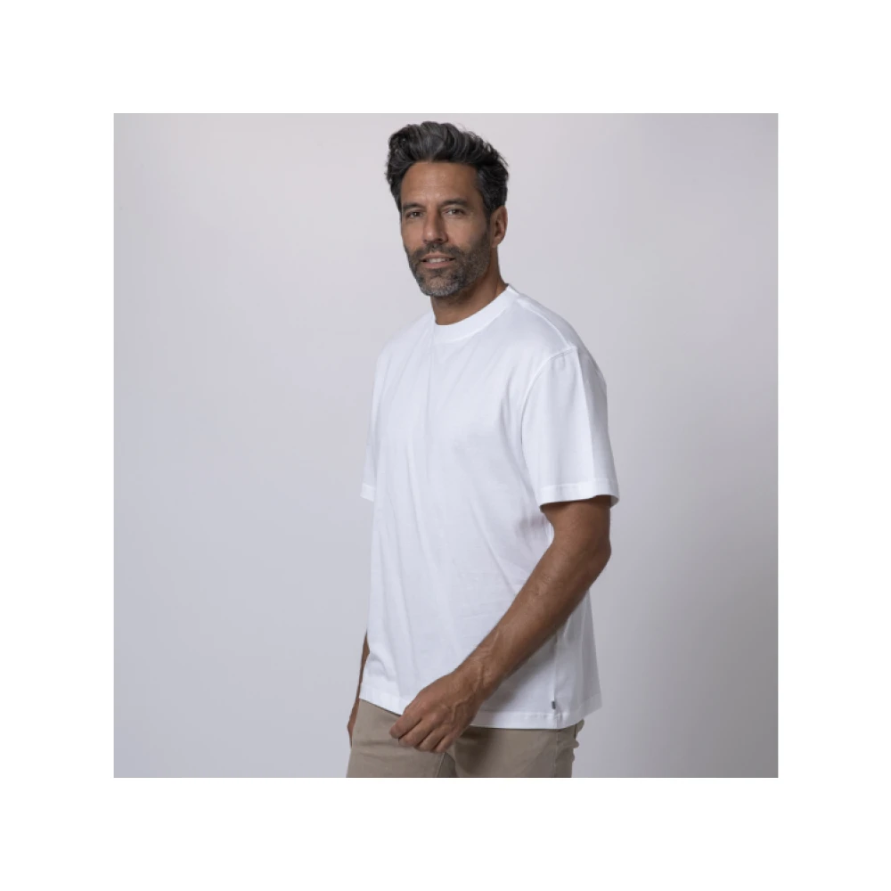 Eleventy Wit Ronde Hals Korte Mouw T-shirt White Heren