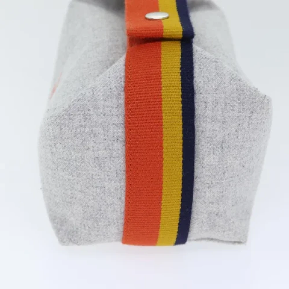 Hermès Vintage Pre-owned Wool handbags Gray Dames