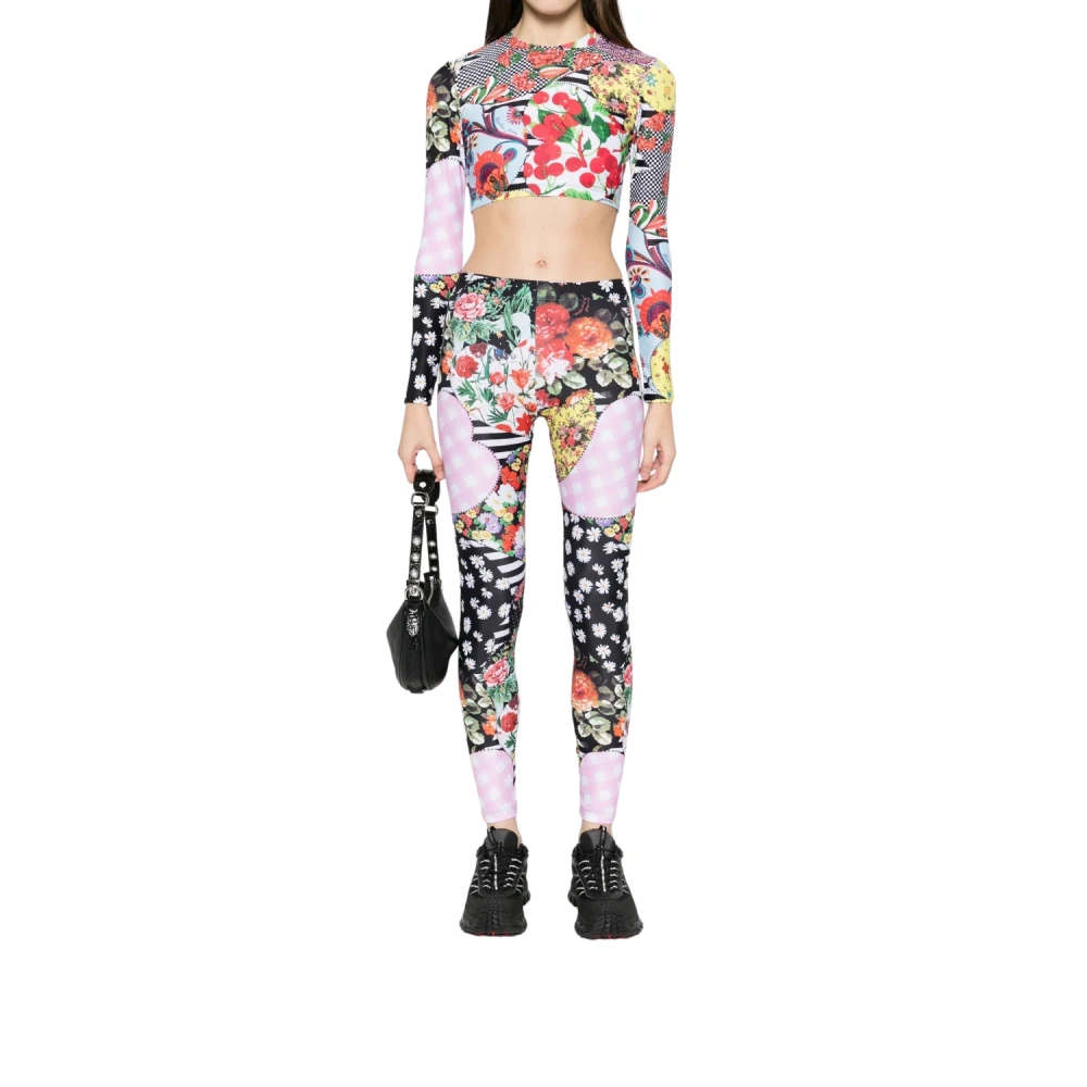 Moschino Patchwork Cropped Top Multicolor Dames