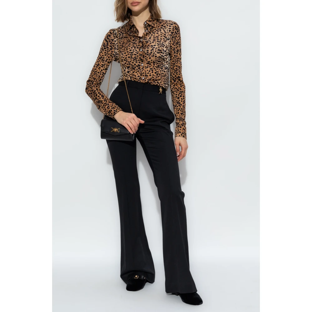 Versace Shirt met dierenmotief Brown Dames