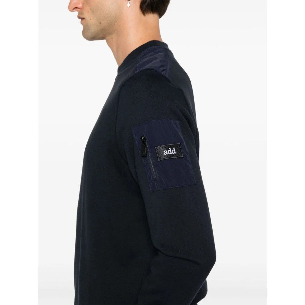 add Blauwe Crew Neck Sweater Jersey Ontwerp Blue Heren