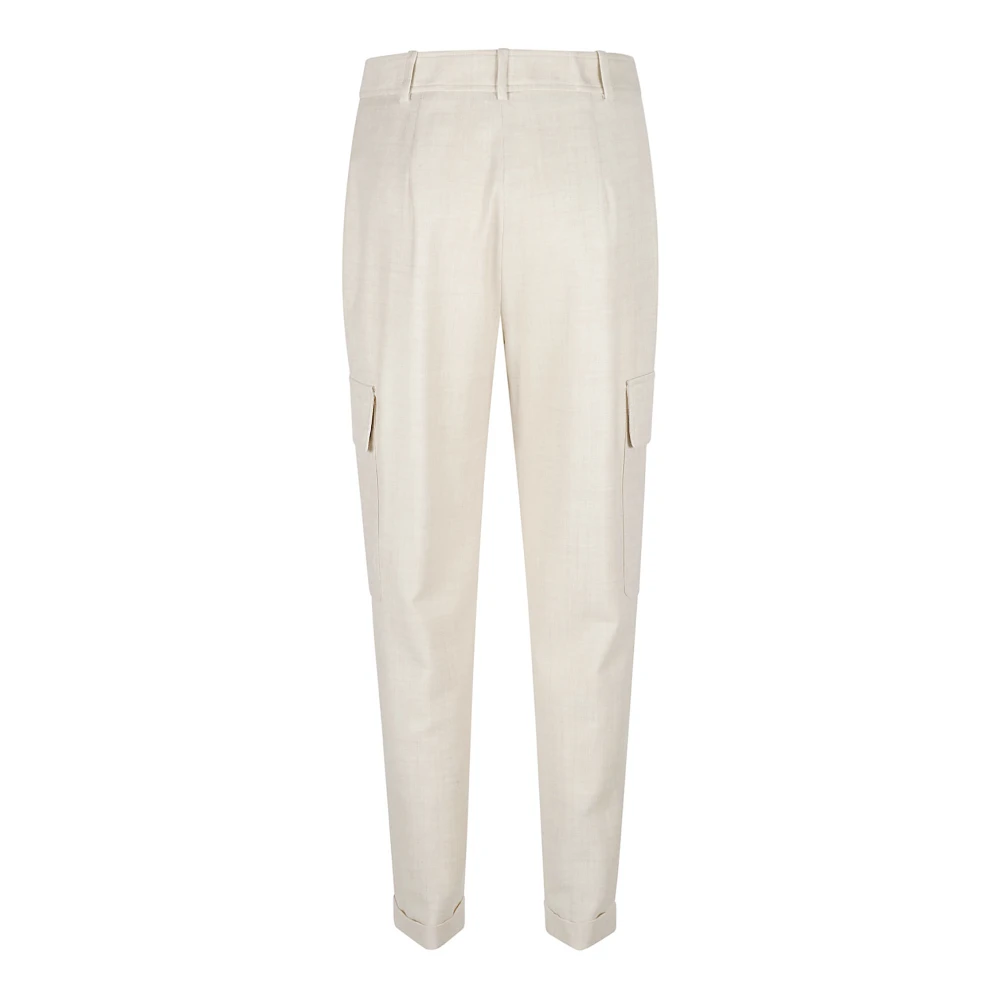 Eleventy Crème Wol Kasjmier Broek Made in Italy Beige Dames
