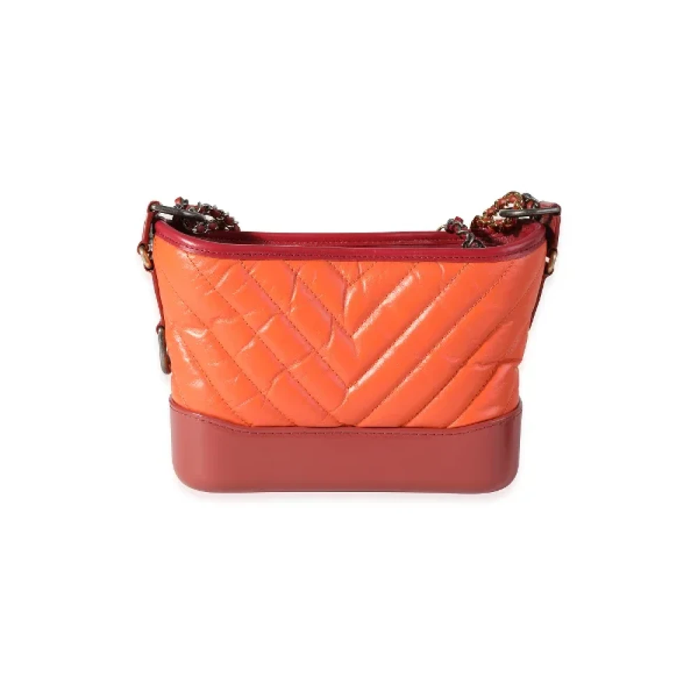 Chanel Vintage Pre-owned Leather crossbody-bags Orange Dames