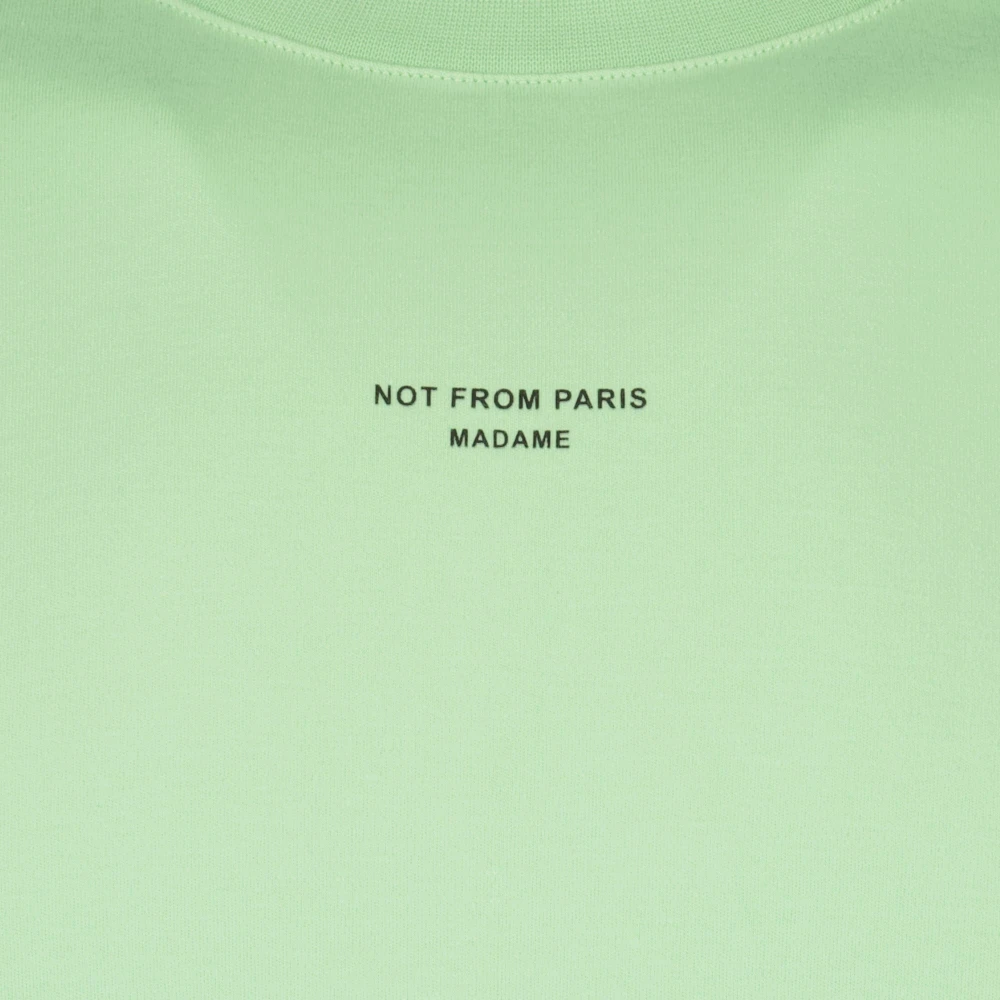 Drole de Monsieur Klassieke Slogan T-shirt Lente-Zomer 2025 Green Heren