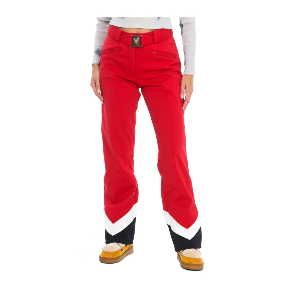 Vuarnet Verstelbare Ski Broek met Ritsopening Red Dames