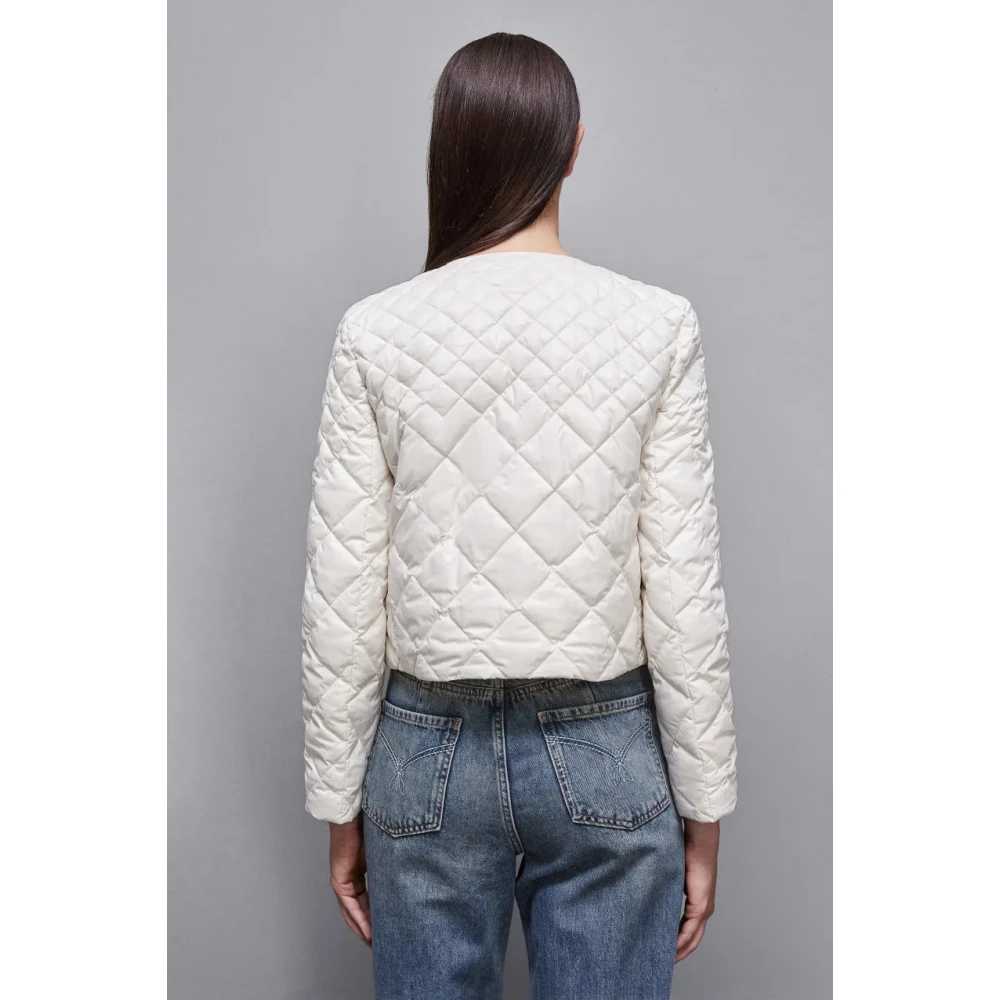 PATRIZIA PEPE Ultralight Puffer Jacket White Dames