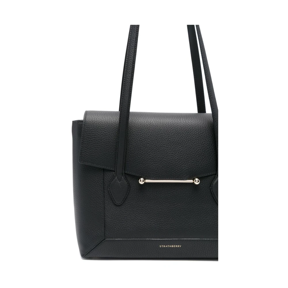 Strathberry Zwarte Overslag Handtas Black Dames