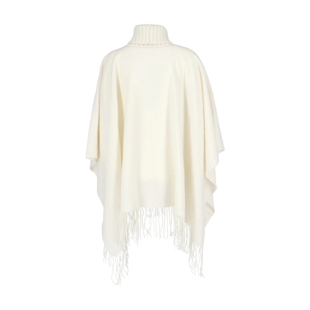 Fabiana Filippi Elegante Cape voor Stijlvolle Outfits White Dames