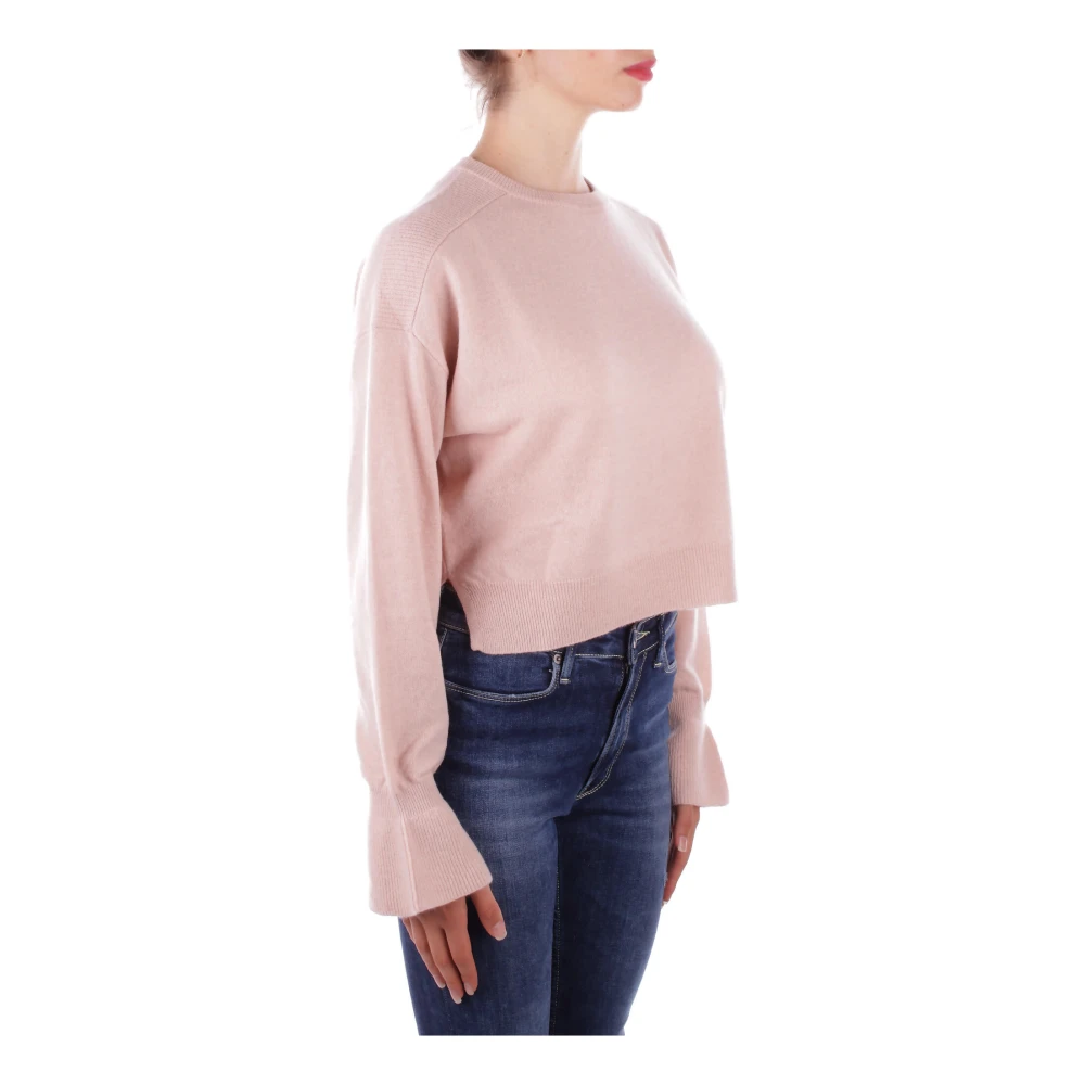 Liu Jo Logo Front Sweaters Collection 1 Pink Dames