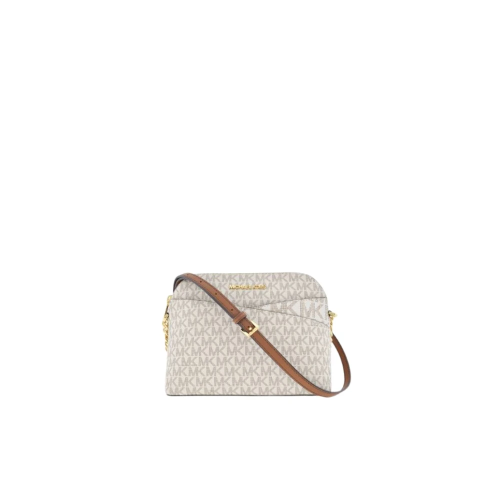 Michael Kors Dome Jet Set Vanilla Schoudertas White Dames