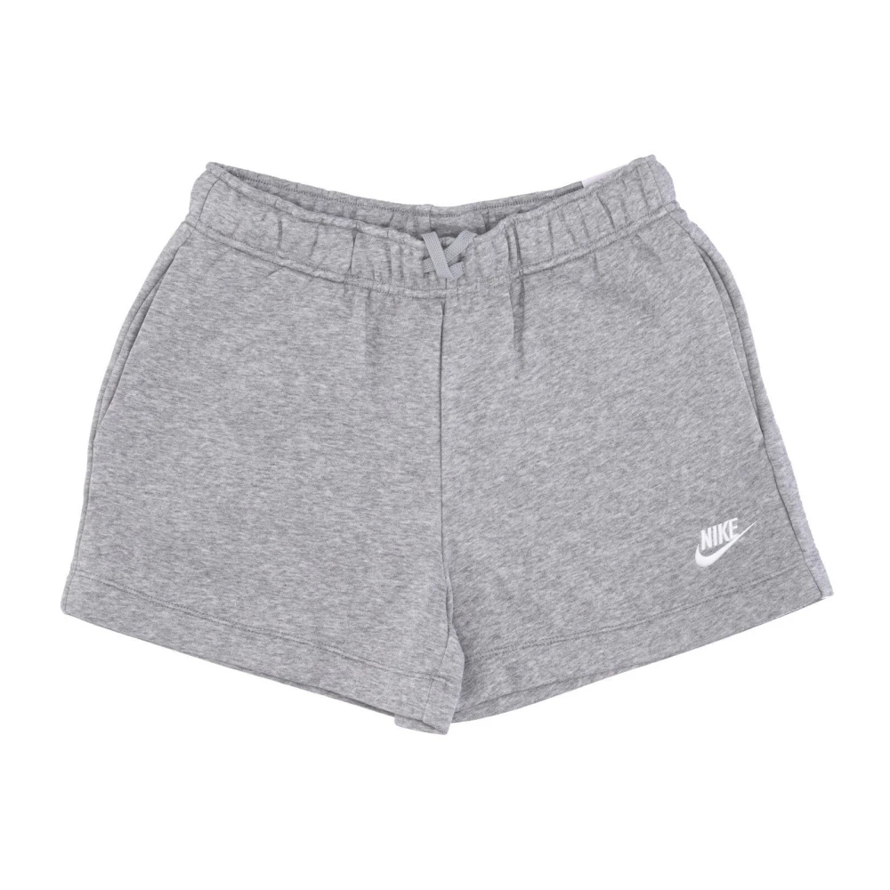 Nike Mid-Rise Club Fleece Shorts Gray Dames