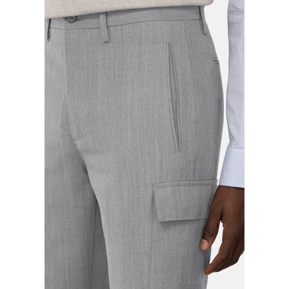 Boggi Milano B Reizen Technische wollen broek Gray Heren