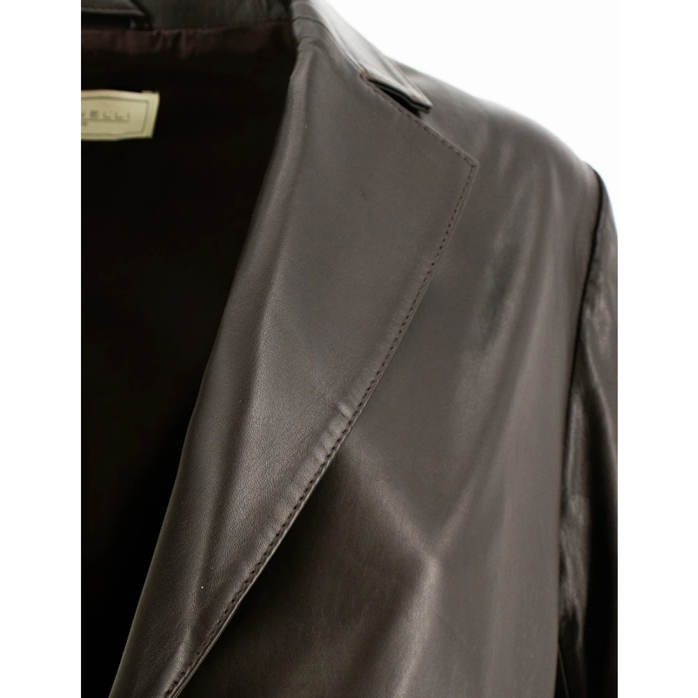 Antonelli Firenze Stijlvol leren jasje Brown Dames