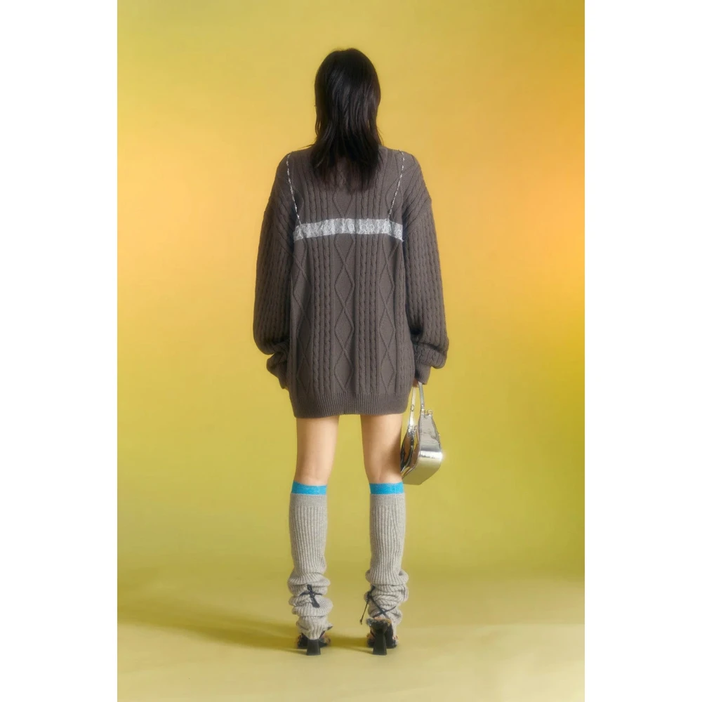 Andersson Bell Kanten Bh Gebreide Boyfriend Sweater Gray Dames