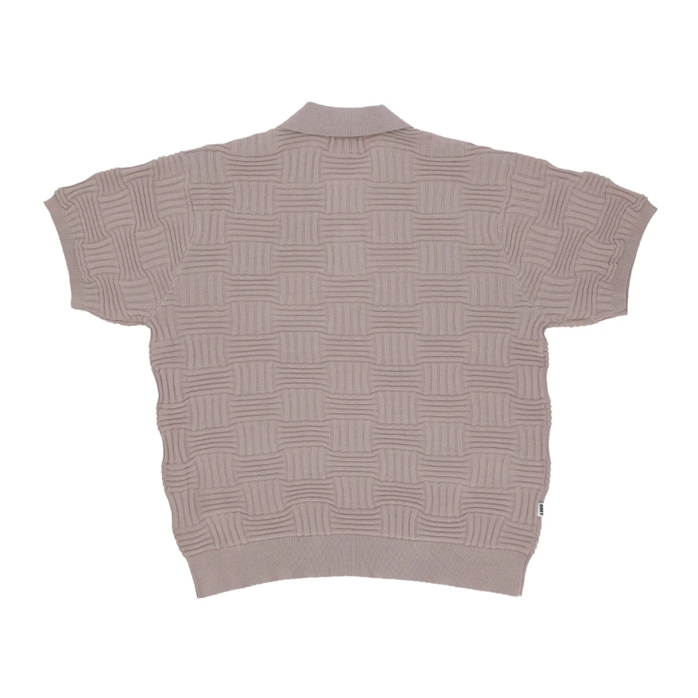 Obey Korte Mouw Polo Sweater Zilver Grijs Gray Heren
