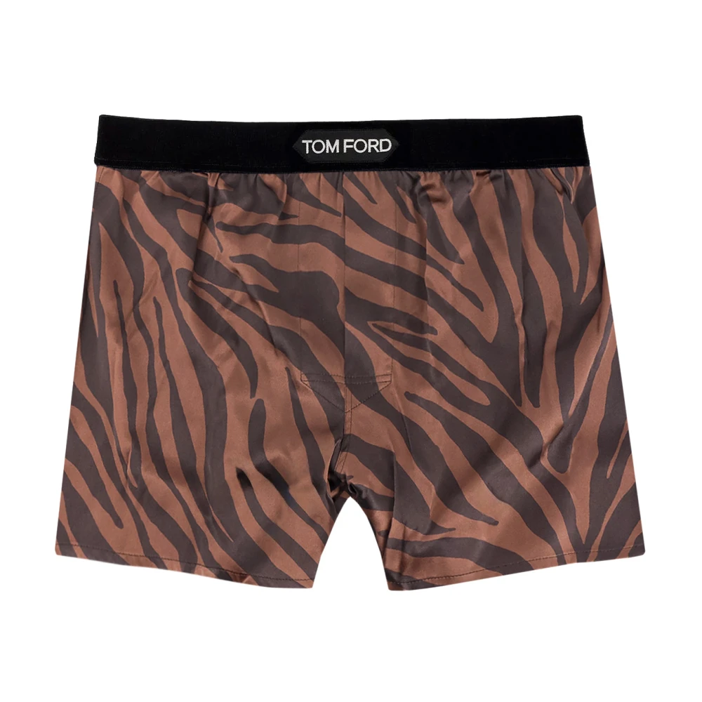 Tom Ford Uomo Marrone - Intimo Con Logo In Velluto Applicato - Underwear - S