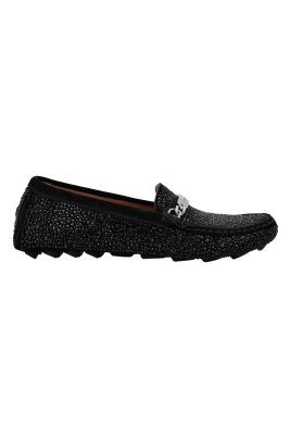 Suede Strass Moccasin