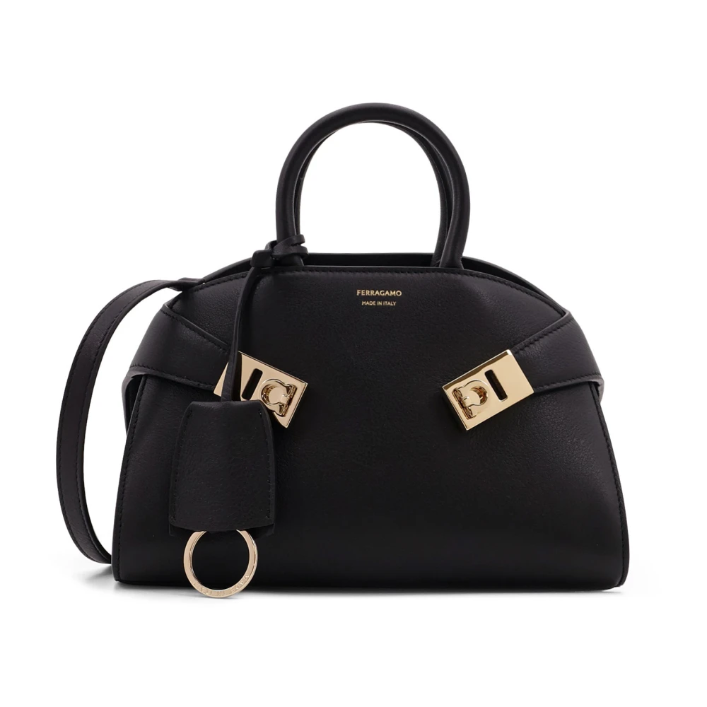 Ferragamo , Handbags, Female, Black, One Size, Hug Mini Handbag