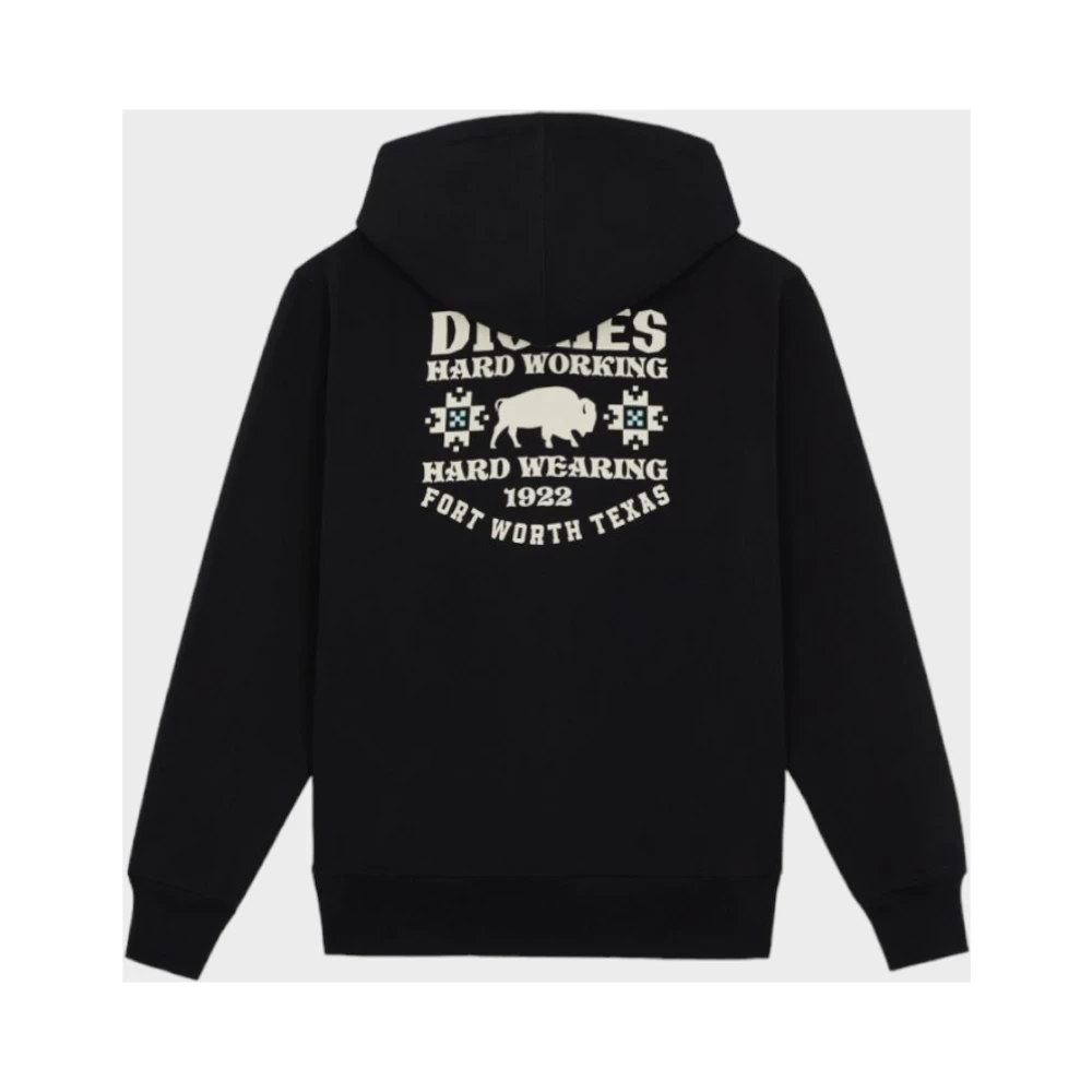 Dickies Zachte Geborstelde Katoenen Hoodie Black Heren