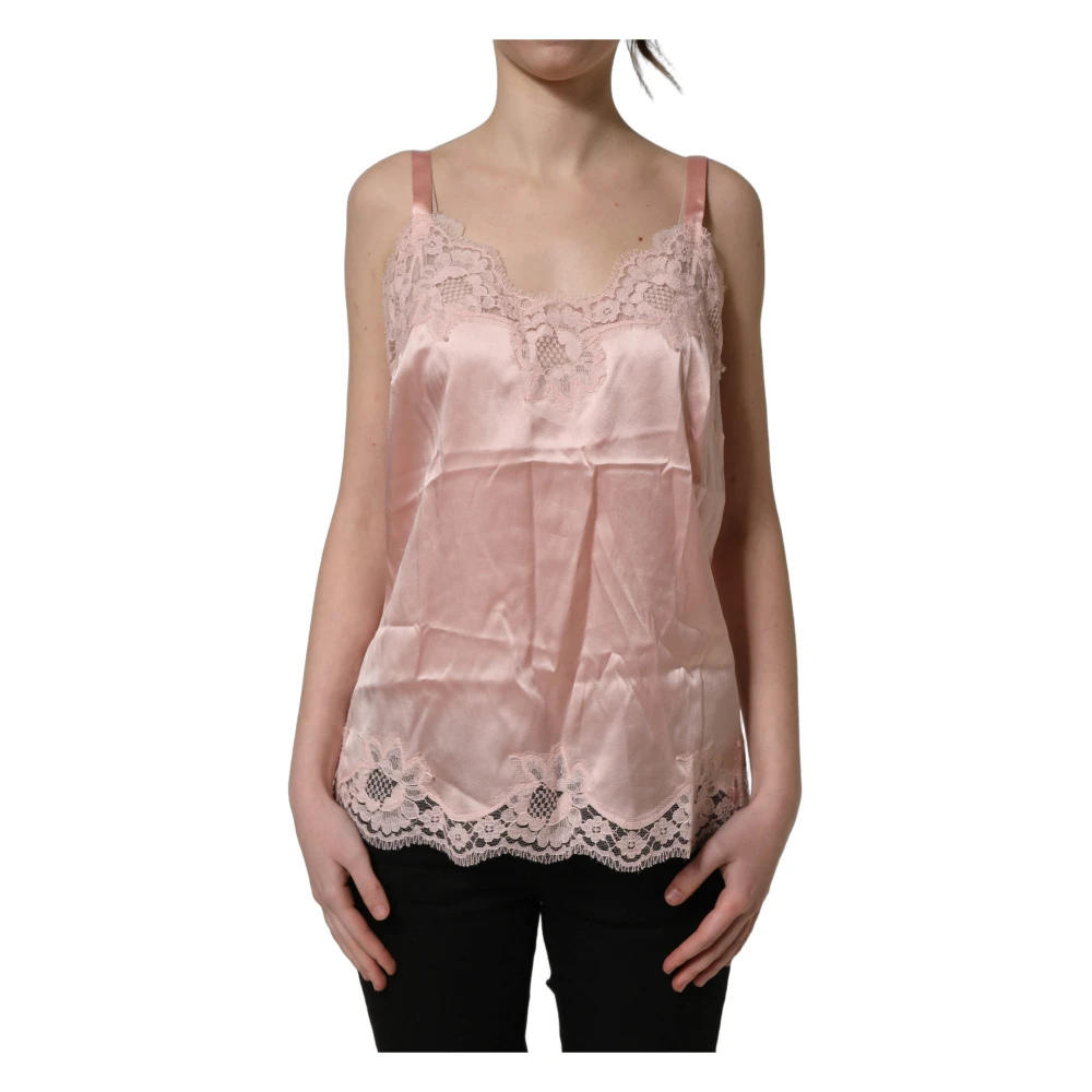 Dolce & Gabbana Lingerie Top - Female - Sleeveless Tops - Pink - S - Tops