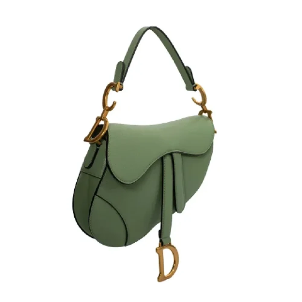 Dior Vintage Pre-owned Leather dior-bags Green Dames