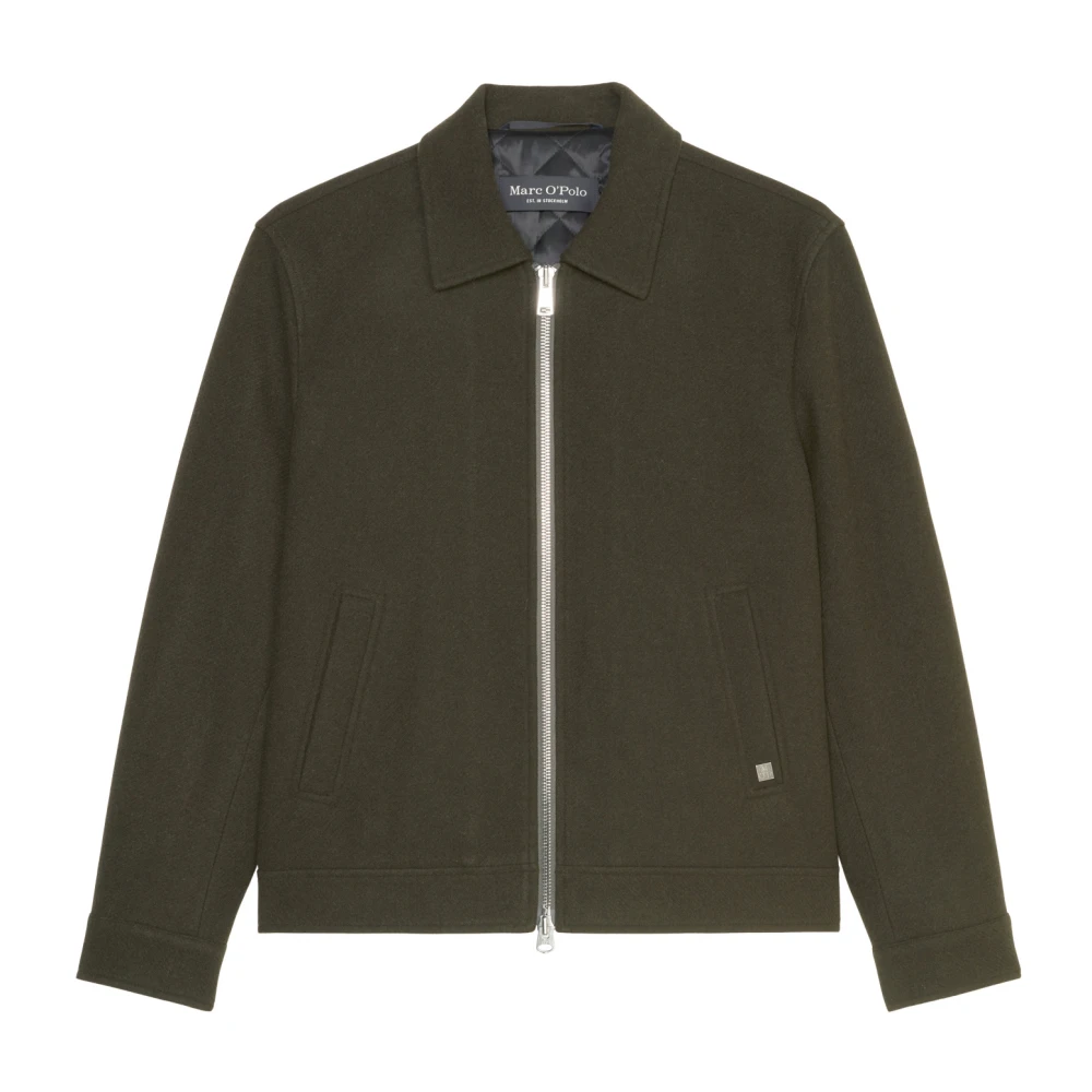 Marc O'Polo Wollen jas regular Green Heren