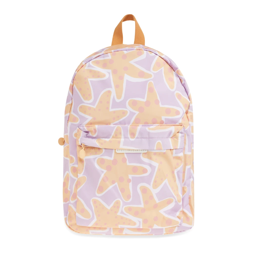 Stella Mccartney Unisex Kids Purple School Bags, One Size, Starfish Print Backpack