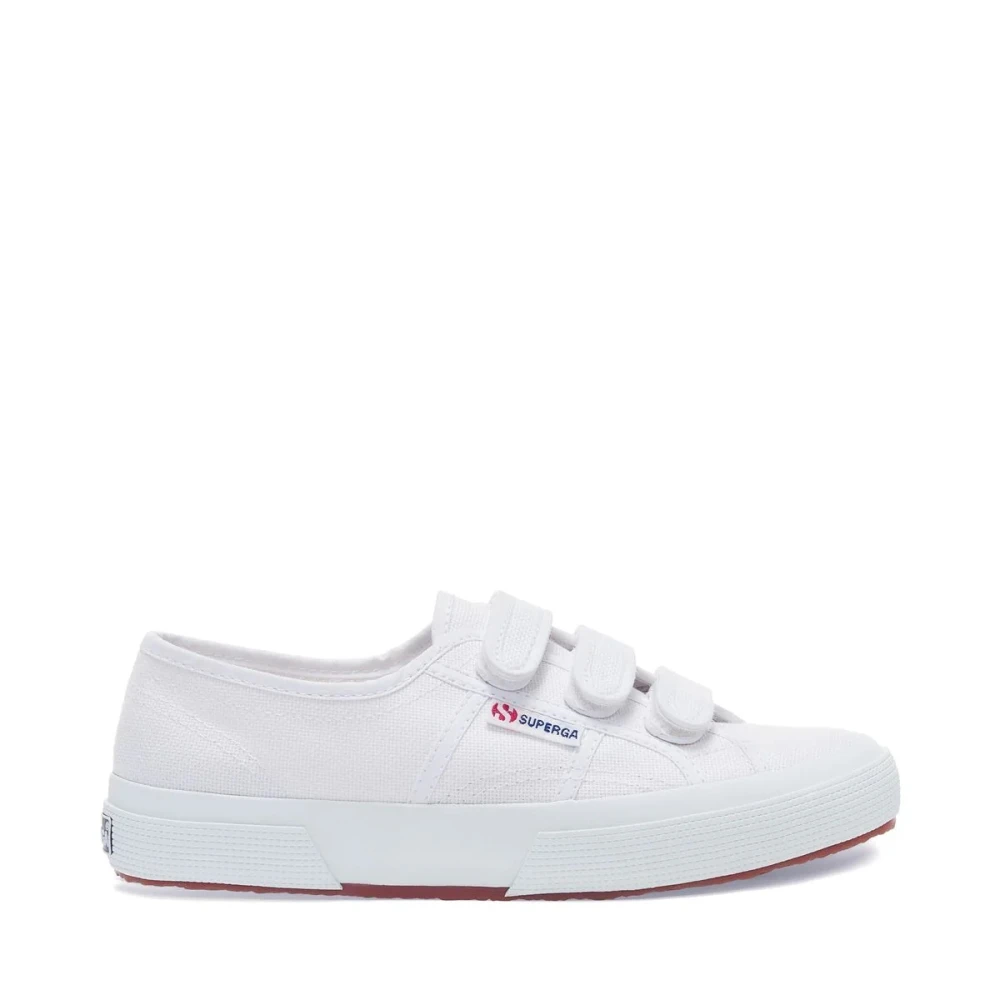 Superga Women's White Cotton Strap Shoes - Sneakers - 2 Uk - Shoes