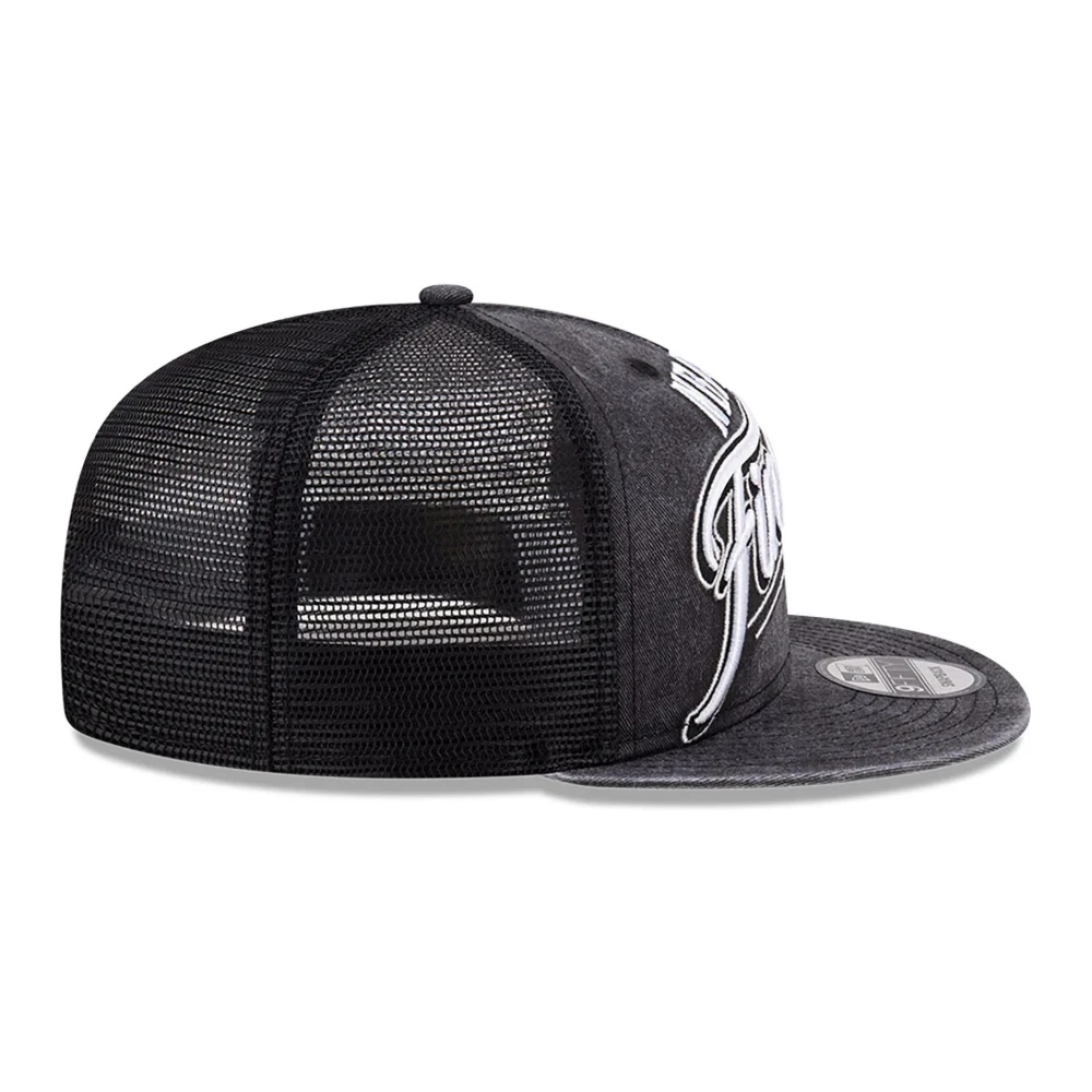 new era Zwarte Versleten Mavericks Nba24 Pet Black Heren
