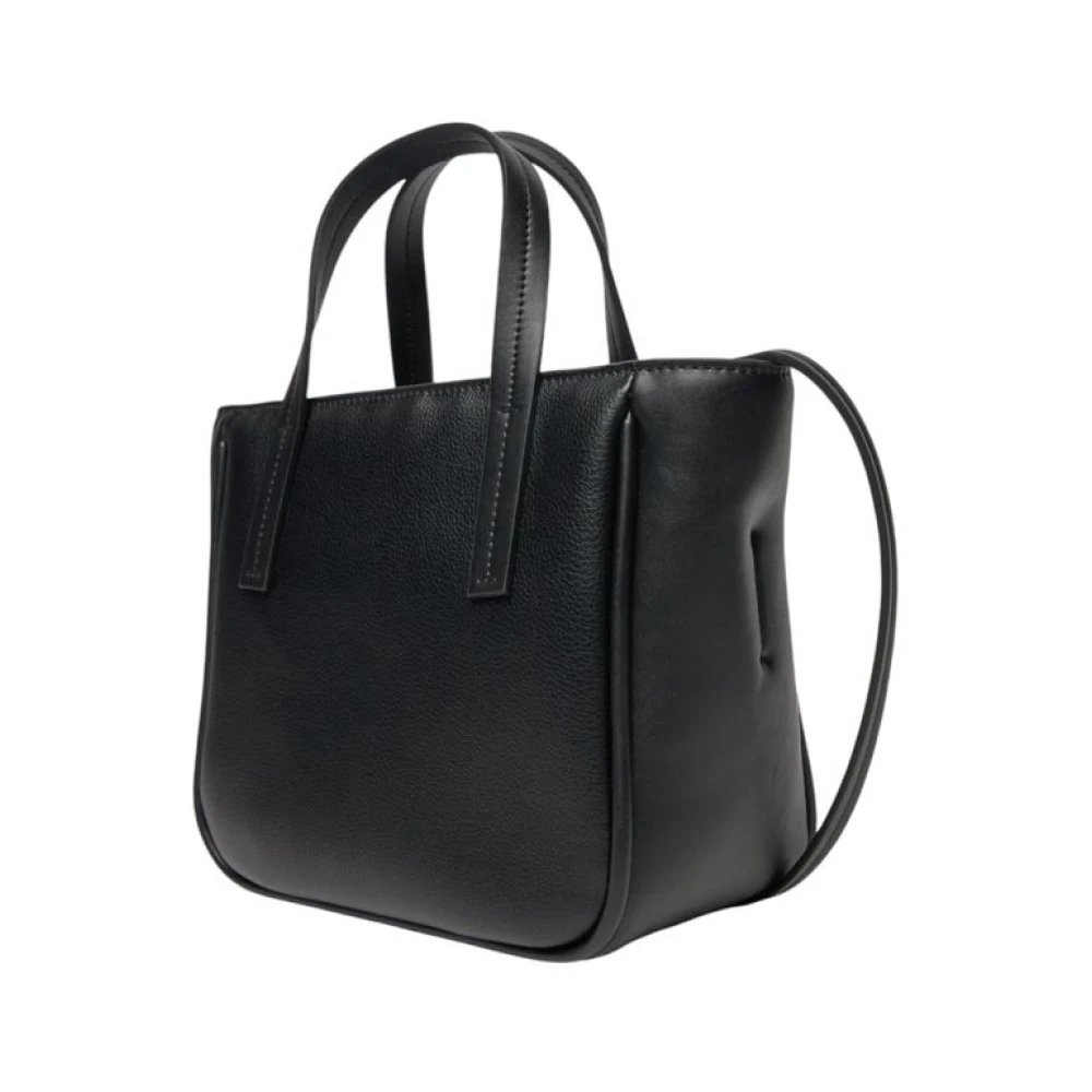 Calvin Klein Zwarte Polyethyleen Handtas Herfst Winter Collectie Black Dames
