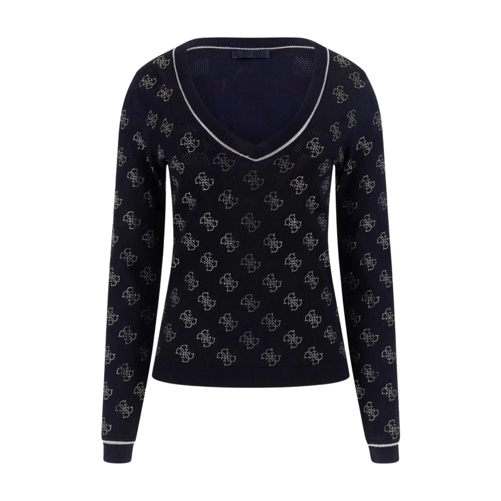 Knitwear > V-neck Knitwear - - Guess - Modalova