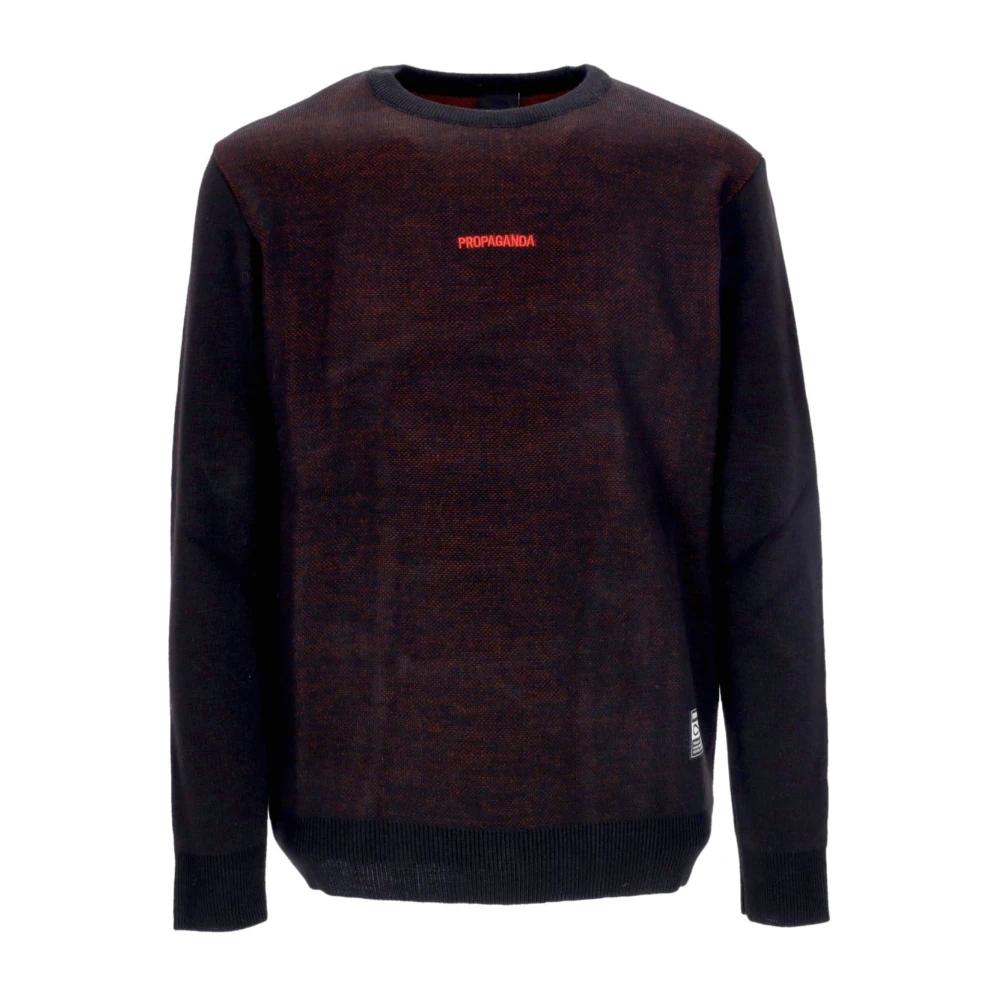 Propaganda Jacquard Jumper Sweater Zwart rood Multicolor Heren