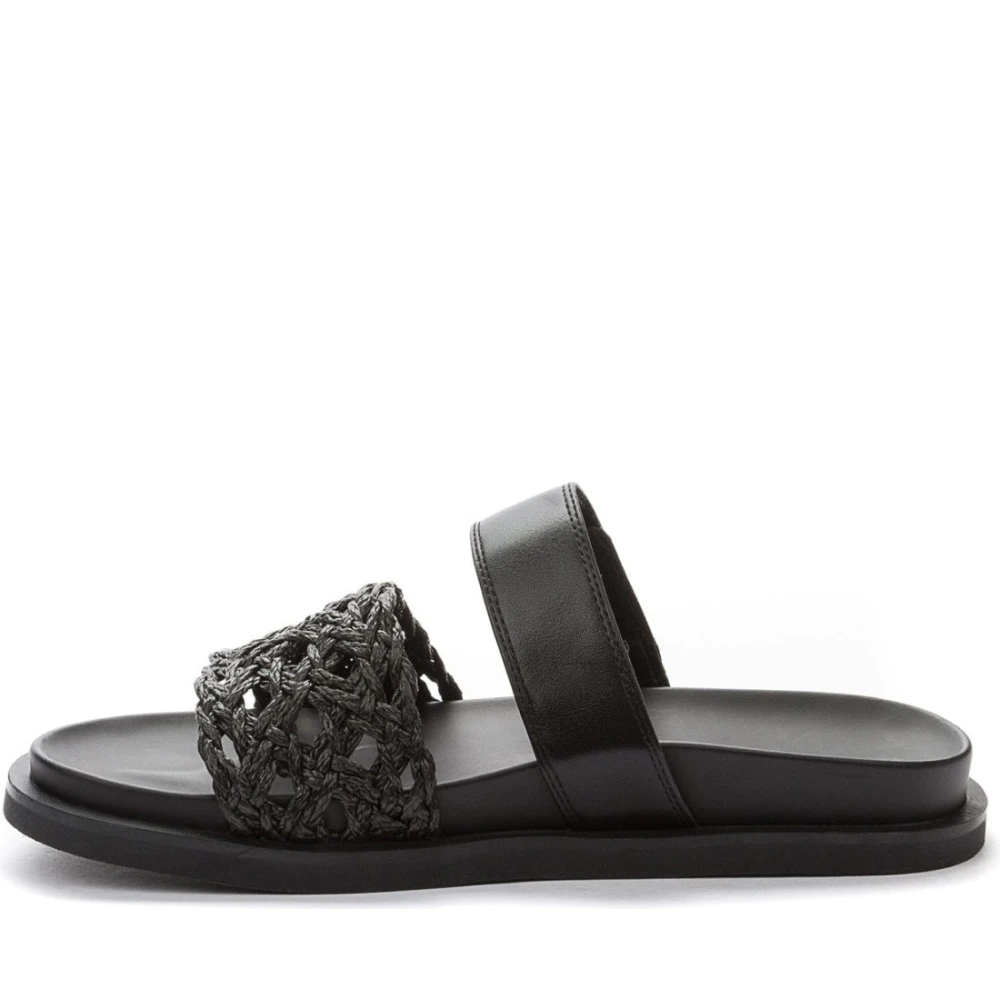 Keddo Women's Black Sliders, 8 Uk, Open Slippers For