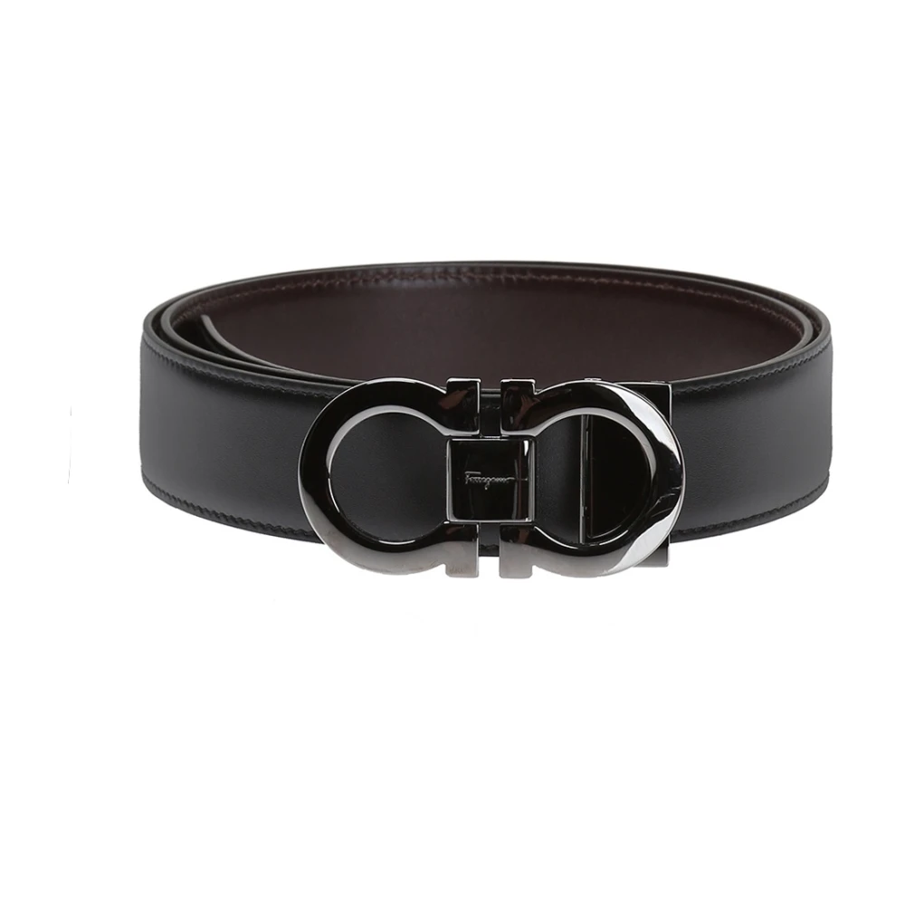 Ferragamo Mannelijk Bruin Accessoires Heren, 110 Cm, Leer, Omkeerbare Leren Riem