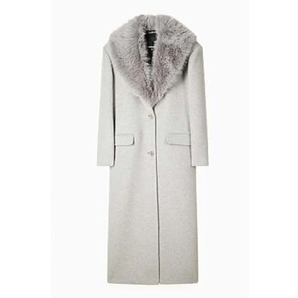 Patrizia Pepe Femme Gris - Manteau En Laine - Manteaux - Taille: 38 Fr