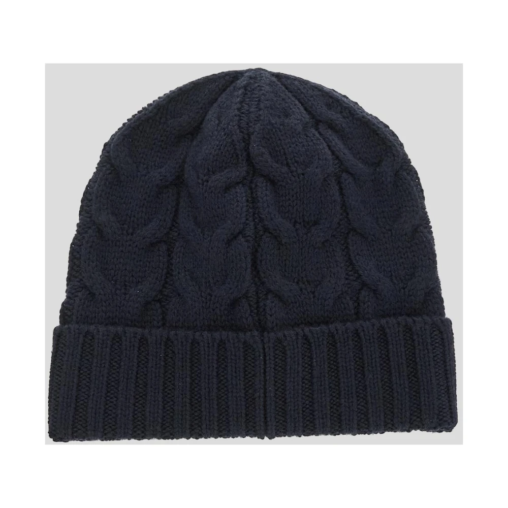 Moncler Wollen Logo Beanie Muts Black Unisex