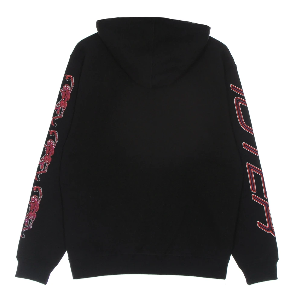 Iuter Zwarte Skeleton Hoodie Lange Mouw Sweatshirt Black Heren